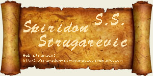 Spiridon Strugarević vizit kartica